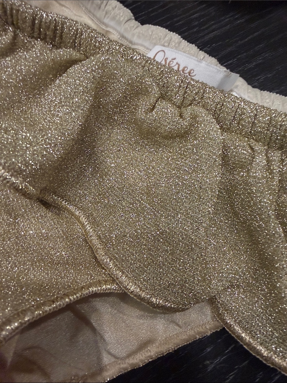 Oseree Kids Gold Ruffle Bikini Set - Picture 3 of 3